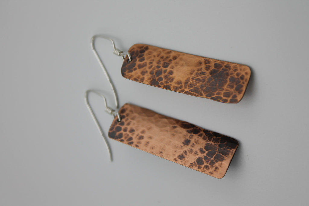 Egyptian Queen Copper Earrings (Oxidized)
